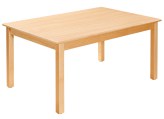 Tafel beuken rechthoekig 120 x 60 cm